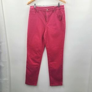 Chico's Straight leg jeans, pink,‎ size 8